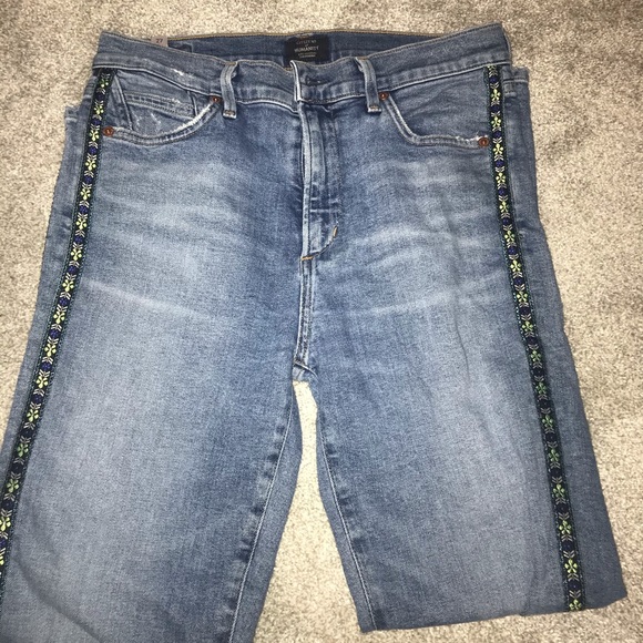 Citizens Of Humanity Jeans Rocket Crop High Rise Skinny Mateo Stripe Poshmark